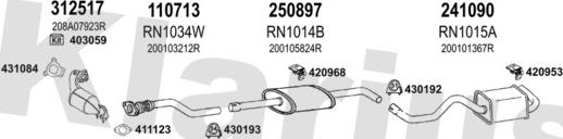 Klarius 721265E - Система випуску ОГ autocars.com.ua