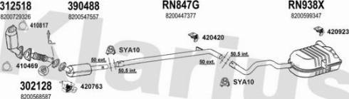 Klarius 721266U - Система випуску ОГ autocars.com.ua