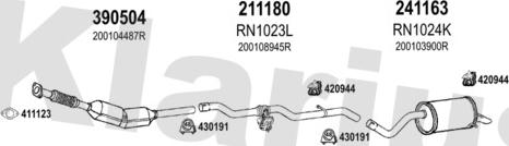 Klarius 721272E - Система випуску ОГ autocars.com.ua