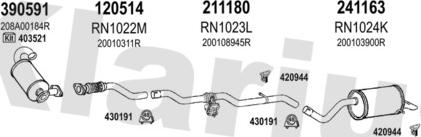 Klarius 721273E - Система випуску ОГ autocars.com.ua