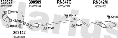 Klarius 721291U - Система випуску ОГ autocars.com.ua