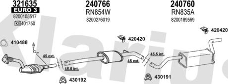 Klarius 721301E - Система випуску ОГ autocars.com.ua