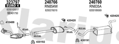 Klarius 721316E - Система випуску ОГ autocars.com.ua