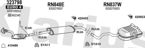 Klarius 721317U - Система випуску ОГ autocars.com.ua