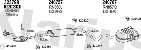 Klarius 721319E - Система випуску ОГ autocars.com.ua