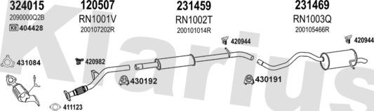 Klarius 721328E - Система випуску ОГ autocars.com.ua