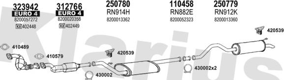 Klarius 721339E - Система випуску ОГ autocars.com.ua