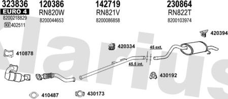 Klarius 721346E - Система випуску ОГ autocars.com.ua