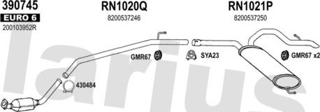 Klarius 721348U - Система випуску ОГ autocars.com.ua