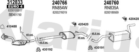 Klarius 721350E - Система випуску ОГ autocars.com.ua