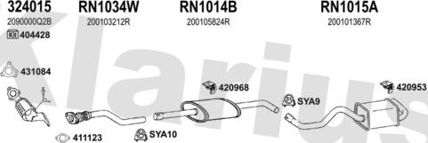 Klarius 721367U - Система випуску ОГ autocars.com.ua