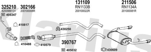 Klarius 721369E - Система випуску ОГ autocars.com.ua