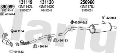 Klarius 721382E - Система випуску ОГ autocars.com.ua