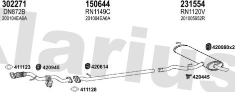 Klarius 721392E - Система випуску ОГ autocars.com.ua