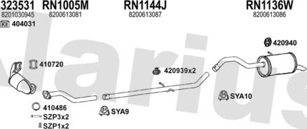 Klarius 721393U - Система випуску ОГ autocars.com.ua