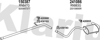 Klarius 721974E - Система випуску ОГ autocars.com.ua
