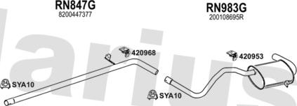 Klarius 721975U - Система випуску ОГ autocars.com.ua