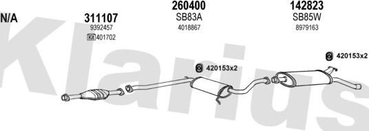 Klarius 750084E - Система випуску ОГ autocars.com.ua