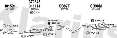 Klarius 750094U - Система випуску ОГ autocars.com.ua