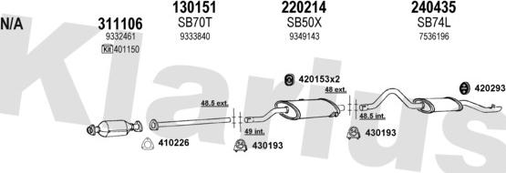 Klarius 750103E - Система випуску ОГ autocars.com.ua