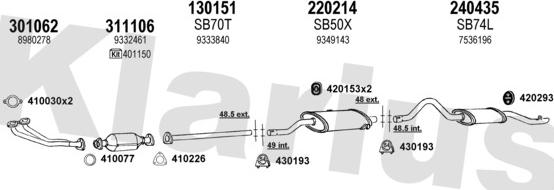 Klarius 750104E - Система випуску ОГ autocars.com.ua