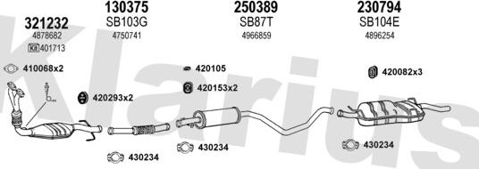 Klarius 750129E - Система випуску ОГ autocars.com.ua