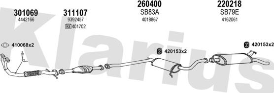 Klarius 750144E - Система випуску ОГ autocars.com.ua