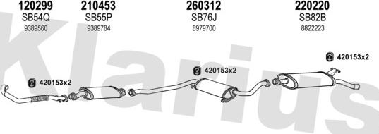 Klarius 750157E - Система випуску ОГ autocars.com.ua