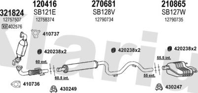 Klarius 750182E - Система випуску ОГ autocars.com.ua