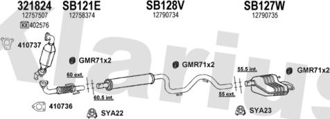 Klarius 750182U - Система випуску ОГ autocars.com.ua