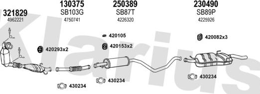 Klarius 750185E - Система випуску ОГ autocars.com.ua