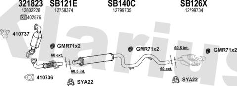 Klarius 750188U - Система випуску ОГ autocars.com.ua