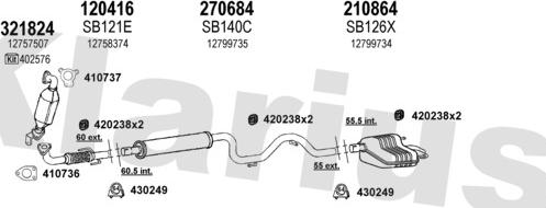 Klarius 750189E - Система випуску ОГ autocars.com.ua