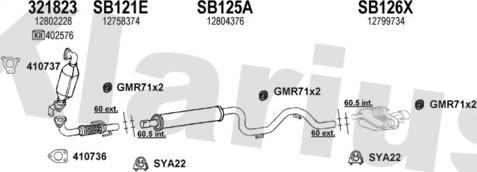 Klarius 750190U - Система випуску ОГ autocars.com.ua