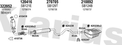 Klarius 750198E - Система випуску ОГ autocars.com.ua