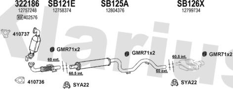 Klarius 750204U - Система випуску ОГ autocars.com.ua