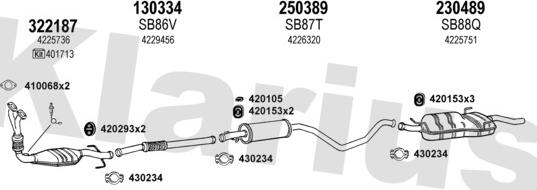 Klarius 750207E - Система випуску ОГ autocars.com.ua