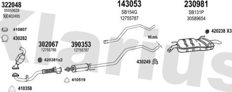 Klarius 750231E - Система випуску ОГ autocars.com.ua