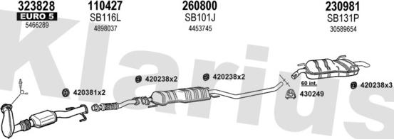 Klarius 750240E - Система випуску ОГ autocars.com.ua