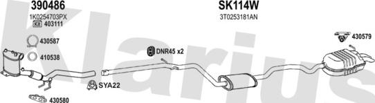 Klarius 780228U - Система випуску ОГ autocars.com.ua