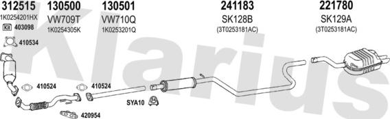 Klarius 780246E - Система випуску ОГ autocars.com.ua
