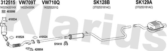 Klarius 780246U - Система випуску ОГ autocars.com.ua