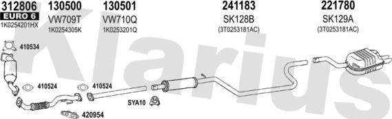 Klarius 780286E - Система випуску ОГ autocars.com.ua