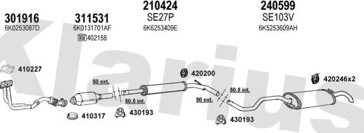 Klarius 790123E - Система випуску ОГ autocars.com.ua