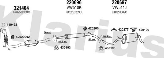 Klarius 790156E - Система випуску ОГ autocars.com.ua