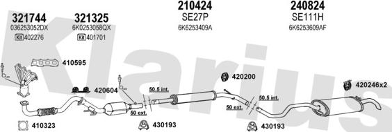 Klarius 790220E - Система випуску ОГ autocars.com.ua