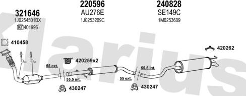 Klarius 790241E - Система выпуска ОГ avtokuzovplus.com.ua