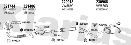 Klarius 790250E - Система выпуска ОГ avtokuzovplus.com.ua