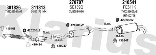 Klarius 790293E - Система випуску ОГ autocars.com.ua