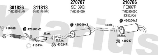 Klarius 790297E - Система випуску ОГ autocars.com.ua